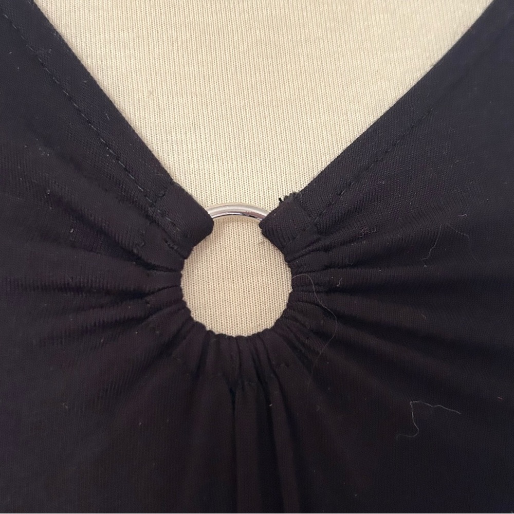 Cable & Gauge Black V-Neck T-shirt Tunic - Picture 2 of 4